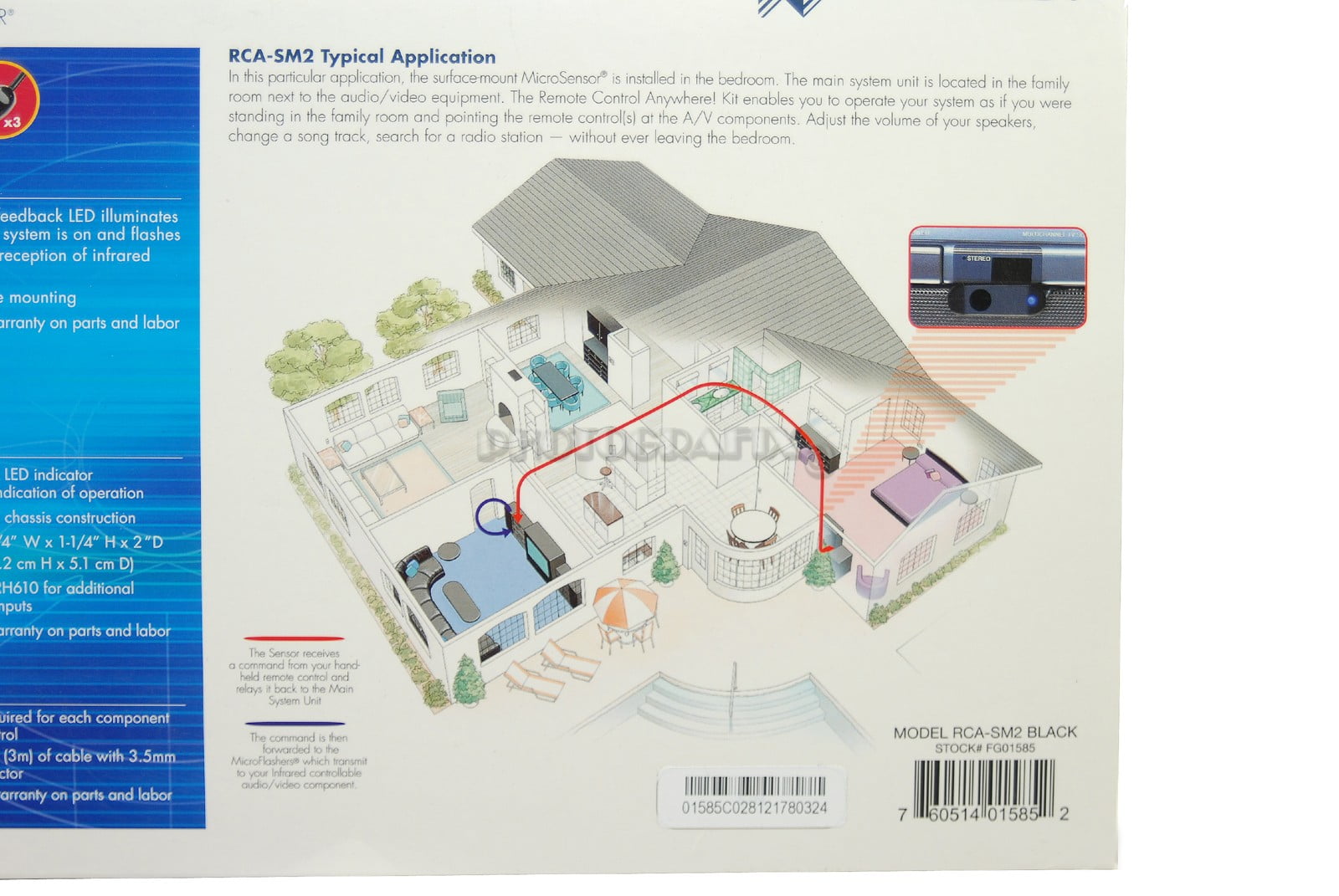 Niles RCA-SM2 Remote Control Anywhere! Kit with Surface-Mount IR MicroSensor - Walmart.com