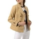 thumbnail image 1 of Abrigo de doble botonadura con solapa de pico para mujer INSPIRE CHIC, invierno, XL, caqui, 1 of 8
