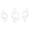 thumbnail image 1 of Estatua de 3 piezas Thinker Bling Bling resina blanca, 1 of 12