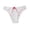 Pink, variant on Womens Mid Rise Seamless Bikini Panties Sheer Mesh Geometric Stitching White Bow Detail Underwear