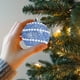 thumbnail image 4 of Set de adornos para árbol de Navidad | 12 bolas PET pintadas a prueba de fracturas - oro rosa, blanco, rojo, plata, beige, azul • Esferas colgantes de espuma de 7,87 pulgadas | Decoración navideña, 4 of 6