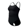 thumbnail image 2 of Speedo Women's Endurance+ Solid Shirred One Piece Swimsuit Plus Size - Anthracite, Size: 24, 2 of 4