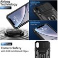 thumbnail image 5 of for iPhone XR Case with Screen Protector,Sliding Camera Cover,-Grade Cover with  Stand Phone Case 6.1" Black, 5 of 14
