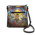 thumbnail image 2 of Kuiaobaty Bee Daisy Print Leather Crossbody bag for Women, Large Capacity Roomy Shoulder Handbag Crossbody, Waterproof Messenger Purse with Adjustable Strap for Travel & Shopping, 2 of 7