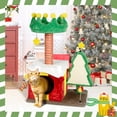 thumbnail image 7 of LHBCraft Christmas Cat Tree, 33.5" Multi-Level Cat Tower with Cat Condos, Top Perches, Sisal Ramp Scratching Posts, Cozy Basket, Hammocks, Large Cat Pet Activity Structure, 7 of 7