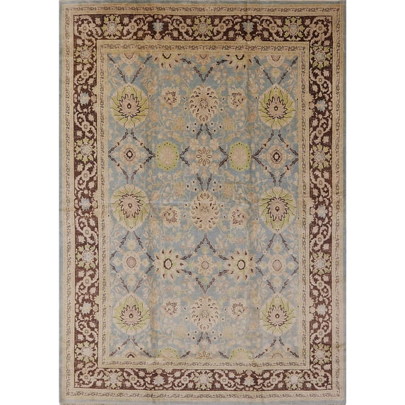 Ahgly Company Indoor Rectangle Mid-Century Modern Brown Oriental Area Rugs, 7' x 9'