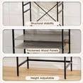 thumbnail image 6 of Mini Fridge Shelf Mini Fridge and Microwave Stand Over Mini Fridge Storage Rack Height Adjustable Microwave and Fridge Stand Suitable for Dorm, Kitchens, Offices, Gray, 6 of 14