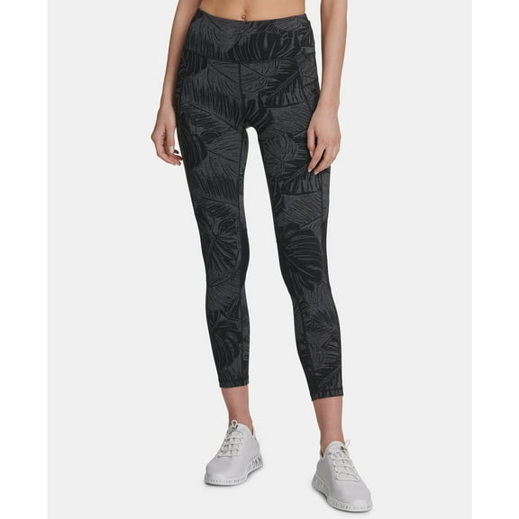 DKNY Womens Activewear Printed High Waist Ankle Leggings;X-Small