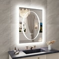 thumbnail image 5 of Double-layer LED Bathroom Mirror 24x32 Inch,Wall Mirrors with Anti-Fog Vanity Mirror ,Shatter-Proof,Memory Makeup Mirror with LED Lights, 5 of 9
