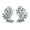 Clear, variant on Gorgeous Black CZ Crystal Clip Ons Earrings