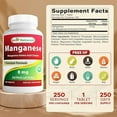 thumbnail image 2 of Best Naturals Manganese (Manganese Amino Acid Chelate) 8 mg- 250 Tablets, 2 of 7