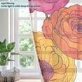 thumbnail image 4 of Yayeee Window Curtains Light Filtering 63"x42" Grommet Panel Pair Home Living Room Decor, Purple Hand Drawn Floral, 4 of 7