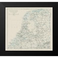 thumbnail image 2 of Baedeker 21x20 Black Modern Framed Museum Art Print Titled - Northern Netherlands Europe - Baedeker 1910, 2 of 5