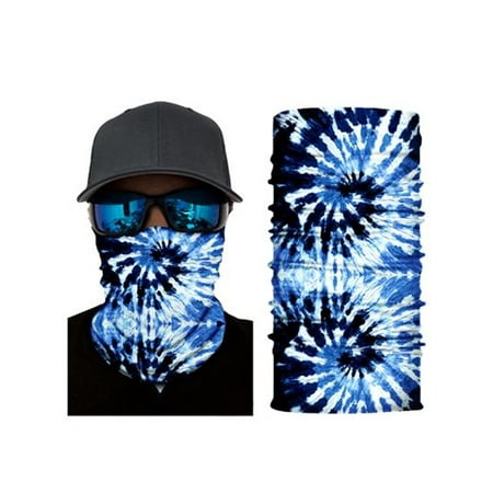 Selfieee 10pcs Summer Face Mask UV Protection Neck Gaiter Scarf Breathable Bandana for Adult Blue Fireworks