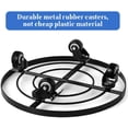 thumbnail image 3 of Amagabeli 16" Metal Plant Caddy Heavy Duty Iron Potted Plant Stand with Wheels Round Flower Pot Rack on Roller Dolly Holder Mover Indoor Outdoor Planter Trolley Casters Brakes Rolling Tray BG1721, 3 of 8