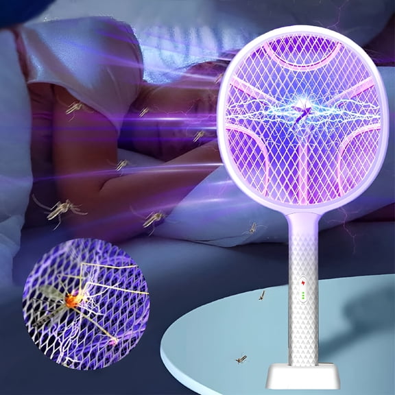 HIBIBUD Electric Fly Zapper Racket Killer Insect Bug Swatter Mosquito Wasp Pest Swat Bat