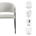 thumbnail image 3 of Side Dining Chair, Set of 2, Black, Fabric, Bar Pub Cafe Bistro Dining Kitchen Hospitality Restaurant, Modern Contemporary, HB37470, 3 of 10
