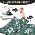 thumbnail image 3 of Green Christmas Snowflake Pattern Toddler Nap Mats for Kids Preschool,50"x20" Sleeping Mat Bag or Kids,Toddler Sleeping Bag,Toddler Nap Mat or Daycare, 3 of 6