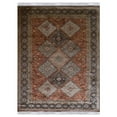 thumbnail image 2 of Rugsotic Carpets Hand Knotted Persian, Oriental Original Silk Area Rug, Rust, 6'x9', 2 of 5
