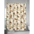 thumbnail image 5 of Fsddascl Western Cowboy Shower Curtain Set - 48" x 72" Washable Bathtub Curtain with 12 Hooks, Vintage Country Horse Plants Art Waterproof Fabric Stall Shower Curtains for Bathroom/Bathtub Décor, 5 of 6