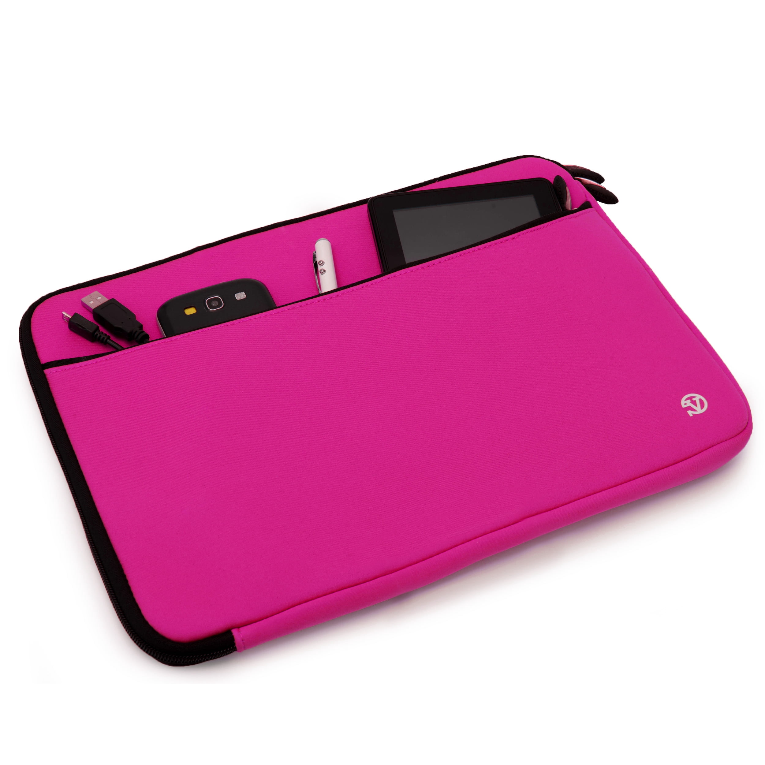 Vangoddy 15.6 Inch Laptop Sleeve Case, Water-Resistant Neoprene Notebook Bag with Zipper and Front Pocket, Fits 15.4-15.6 in Laptops