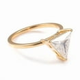 thumbnail image 2 of solitaire jewels 1CT Triangle Moissanite Solitaire Engagement Ring For Women, 10K Rose Gold, 2 of 5