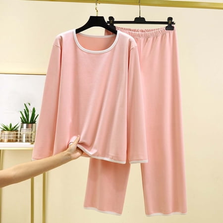 Vetsdori Fleece Pajamas Sets for Women Nightwear 2 Pieces Soft Pants Sleepwear Homewear PJS Womens Pajamas Pj Sets