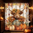 thumbnail image 4 of Halloween Shower Curtain Vintage Fall 70.9x59.1in Polyester Waterproof & Quick Dry for Bathroom Bathtub Home Apartment by MPOISVA, 4 of 6