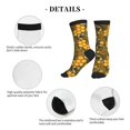 thumbnail image 6 of Crew Socks for Women Men, Bees and Honeycombs  Moisture Running Athletic Football Striped Socks Cushion Tube Socks, 6 of 7