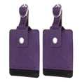 thumbnail image 1 of Etiquetas de equipaje Fintie Leather con nombre e identificación con funda de privacidad, 1 of 8