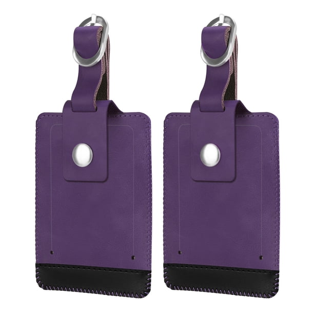 Etiquetas de equipaje Fintie Leather con nombre e identificación con funda de privacidad