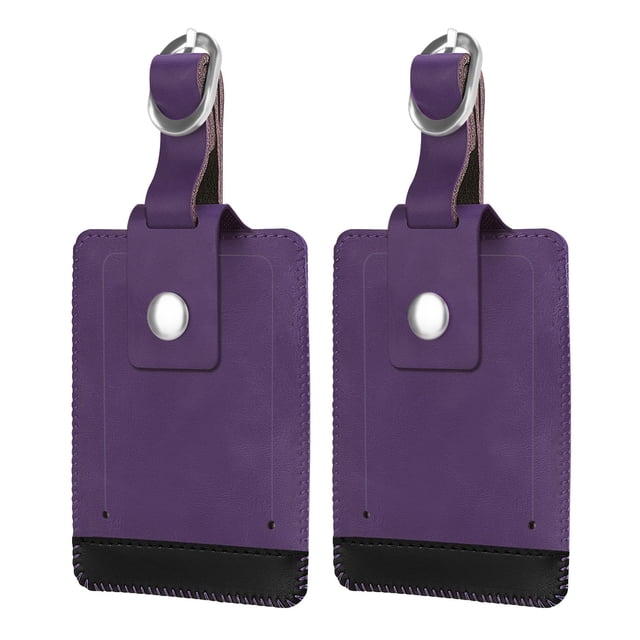 Etiquetas de equipaje Fintie Leather con nombre e identificación con funda de privacidad