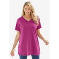 thumbnail image 4 of Woman Within Plus Size Perfect Short-Sleeve V-Neck Tunic, 4 of 6