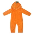 thumbnail image 2 of RMGVDSD Baby Boys Halloween Outfit Pumpkin One-Piece Romper Jumpsuit Long Sleeve Zipper Hooded Rompers Toddler Cute Party Wear, 2 of 8