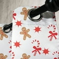 thumbnail image 4 of Ambesonne Gingerbread Man Grommet Curtain, Candy Red Star, 50" x 54", Sand Brown Orange, 4 of 6