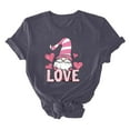 thumbnail image 6 of VKOYWKM Valentine's Tees Women Cute Love Heart Print T-Shirts Cute Tops Holiday Short Sleeve T Shirts Casual Crew Neck Romantic Tshirts, 6 of 7