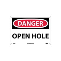 National Marker Open Hole 10X14 .040 Aluminum Danger Sign D459AB