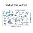 thumbnail image 4 of Colorful Live Laugh Love Art Quotes Wall Decals, Motivational Vinyl Sayings Words with Butterfly Wall Stickers, Removable DIY Wall Decor Sign Mural for Bedroom, Living Room, Home, 4 of 6