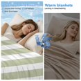 thumbnail image 2 of Sage Green Striped Cooling Blanket,Lightweight Summer Throw Blanket with Double Sided Cold Effect,Modern Farmhouse Sage Green White Stripes Picnic Blankets Bed Sheet for Hot Sleepers 40"x60", 2 of 8