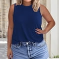 thumbnail image 2 of Plebaso Débardeurs Grande Taille pour Femmes Col Rond Sans Manches T-Shirts Amples Blouses Décontractées d'Été, 2 of 6