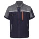 thumbnail image 3 of Uniformes de taller de fábrica para hombre, chaquetas con bolsillos, manga corta, rayas reflectantes de alta visibilidad, camisa de trabajo con cremallera, 3 of 5