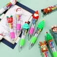 thumbnail image 7 of 48 pcs Christmas Multicolor Ballpoint Pens 4 Colors in 1, Retractable 0.7mm Cartoon Cute Fun Pens for Santa Snowman Writing Pens (Random style), 7 of 7