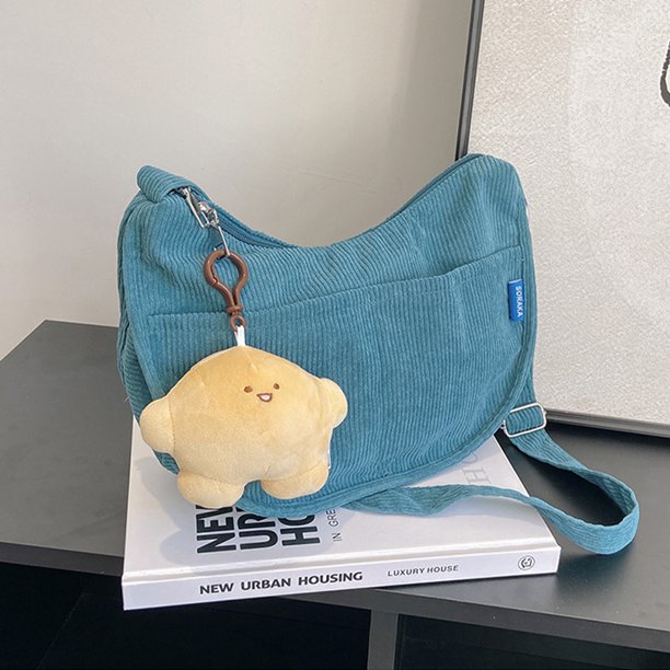 Bolso bandolera de pana Transpirable con colgante Duradero con cremallera Viaje de compras Sywqhk Para Estrenar