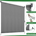 thumbnail image 4 of LIFERUN Outdoor Roller Sun Shade 8'W x 8'H, HDPE Shade Cloth & Aluminum Tube, Easy Install for Outdoor Pergola, Porch, and Garden (Gray), 4 of 10