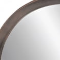 thumbnail image 5 of Transitional Decor Round Wall Mirror 17.5x17.5 Inch Mirror Surface Dark Brown Mango Wood Frame, 5 of 13