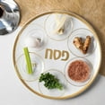 thumbnail image 2 of (24 PACK) EcoQuality Disposable Plastic White and Gold Passover Seder Plates - Pesach Seder Plates - Strong, Durable, Pesach Silverware, Kosher, BPA Free, Food Safe, China Like, 2 of 3