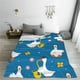 thumbnail image 5 of Fotbe Cartoon Goose Manta de Franela Acolchonada con Estampado, Súper Suave y Esponjosa, Extra Grande para Sofá, Cama, Uso Todo el Año-60"x50", 5 of 7