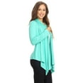 thumbnail image 3 of Women's Solid Open Front Long Sleeve Lightweight Soft Basic Sweater Cardigan, 3 of 4