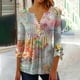 thumbnail image 1 of Ichuanyi liquidación de mujeres en v-cutleck 3/4 camisas de túnica floral estampada camisas básicas de verano blusa plisada ICHUANYI WER202308243160, 1 of 5