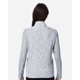 thumbnail image 3 of North End NE415W Women's Eclipse Jacquard Quarter-Zip Pullover-Black Heather-XL, 3 of 6